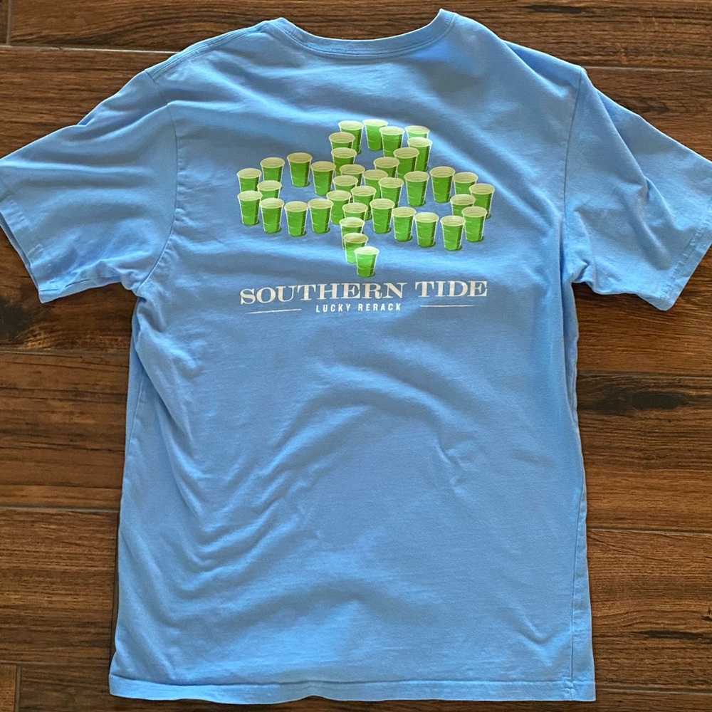 Men's Southern Tide St. Patrick's Day T-Shirt - Green Beer Pong - Small